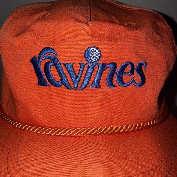 Vintage Ravines Golf Orange Rope Hat Texace USA Made Strapback Cap main image 7
